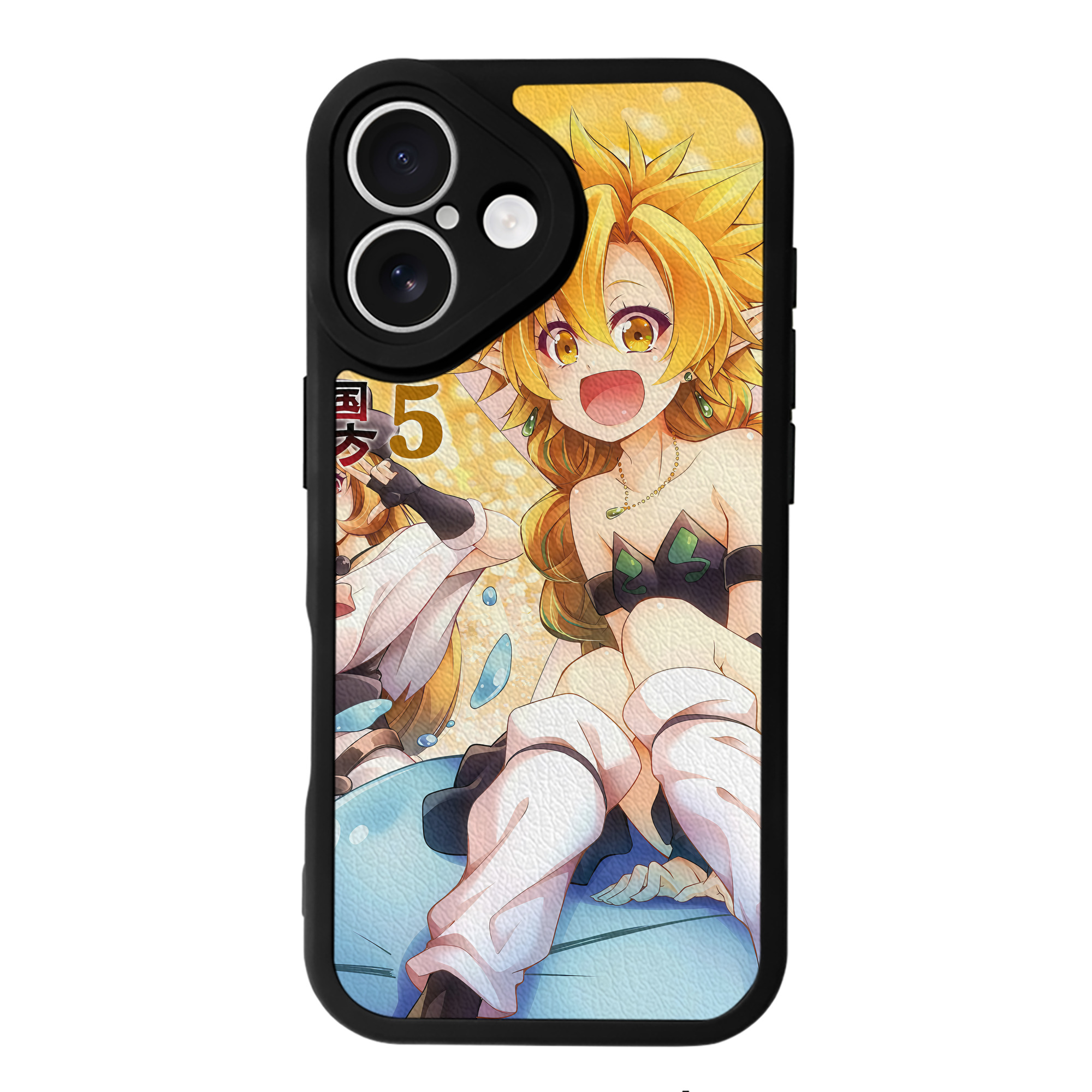 （画像用） 転スラ Regarding Reincarnated to Slime 【iPhone 16シリーズ対応】シリコンスマホケース（レザー調） 材質：シリコン